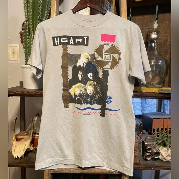 Vintage 1987 Heart Bad Animals Two Sided Single Stitch Tour T-shirt Size Large - Picture 1 of 8